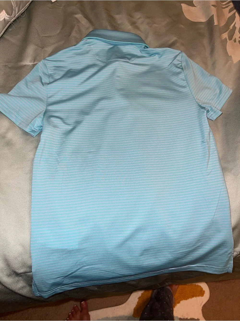 New Ralph Lauren RLX Golf Polo boys 7 blue and purple striped NWT